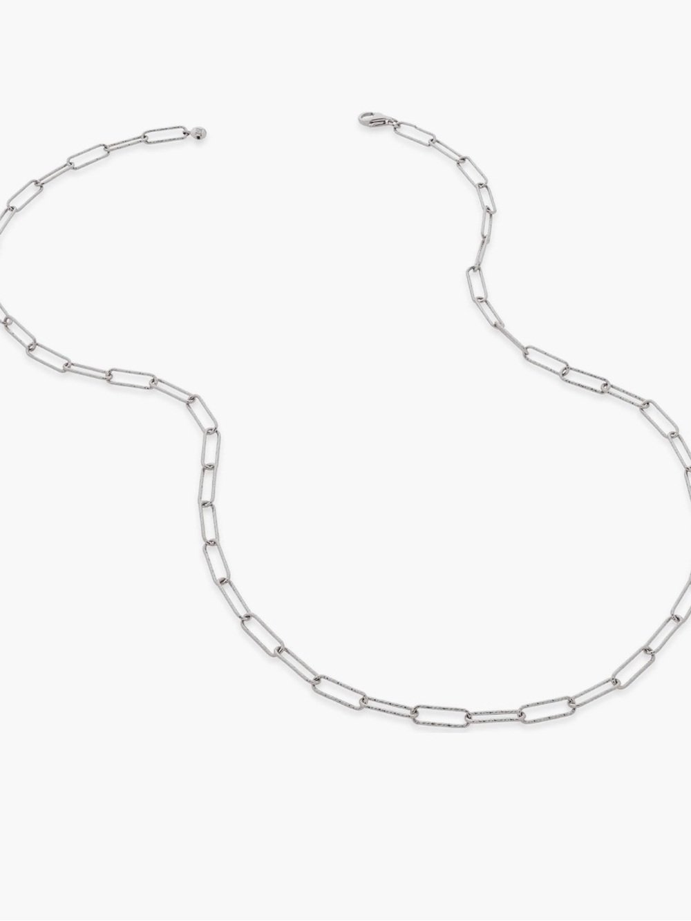 Monica Vinader Alta Textured Chain Necklace - Sterling Silver. Like-new